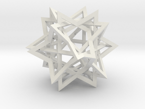 Tetrahedron 6 Compound in White Natural Versatile Plastic