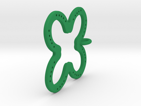 Tilted Horseshoe with luck in Green Processed Versatile Plastic