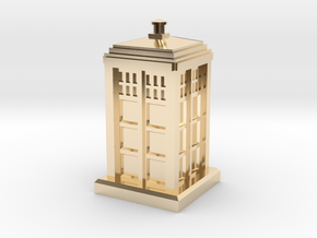 N Gauge - Police Box  in 14k Gold Plated Brass