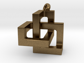 Cubic Trefoil Knot in Natural Bronze: Small