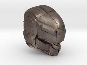 Halo 5 Gungnir 1/6 scale helmet in Polished Bronzed Silver Steel