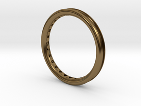 ring with diamonds in Polished Bronze