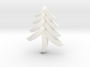 Fancy Tree in White Processed Versatile Plastic