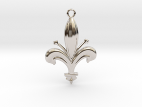 The Lily in Rhodium Plated Brass