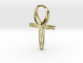 Double Ankh Pendant in 18K Gold Plated