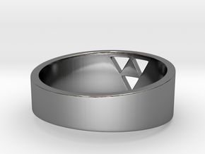 Triforce Ring - 8" in Fine Detail Polished Silver