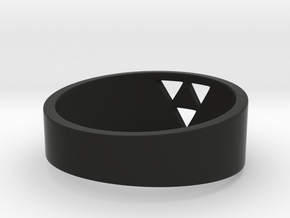 Triforce Ring - 8" in Black Natural Versatile Plastic