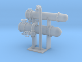 HO Scale Heat Exchanger Double in Tan Fine Detail Plastic