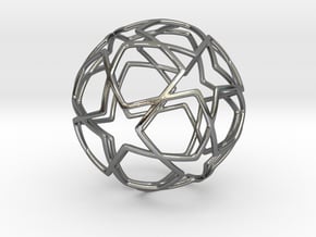 iFTBL Ornament / Star Ball - 40 mm in Polished Silver