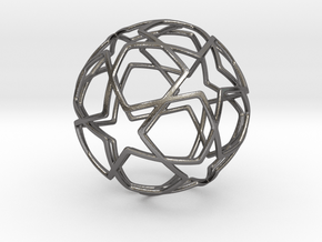 iFTBL Ornament / Star Ball - 40 mm in Polished Nickel Steel