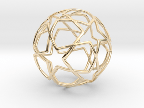 iFTBL Ornament / Star Ball - 40 mm in 14k Gold Plated Brass