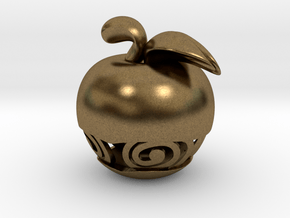Pocket Art Apple in Natural Bronze