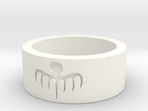 SPECTRE ring - mens size 9.75 in White Processed Versatile Plastic