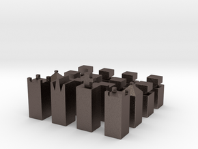 Cubify in Polished Bronzed Silver Steel