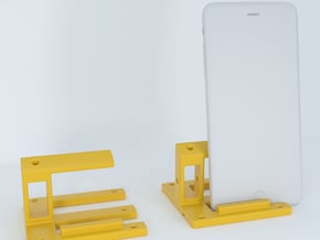 Cell phone holder for desk in Tan Fine Detail Plastic