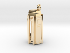 Key Locker Pendant (1.75 inch) in 14k Gold Plated Brass