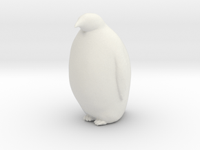 Penguin Looking Ahead in White Natural Versatile Plastic