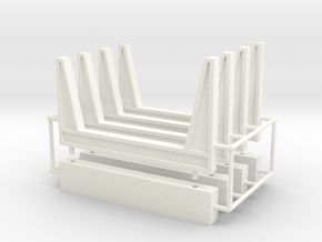 1/64th Staging log bunks in White Processed Versatile Plastic