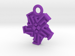 Ingress Heat Sink Pendant (1 inch) in Purple Processed Versatile Plastic