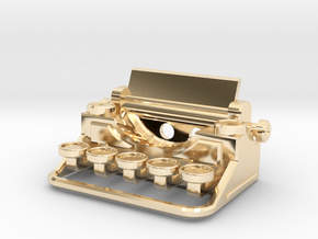 Typewriter Pendant in 14K Yellow Gold