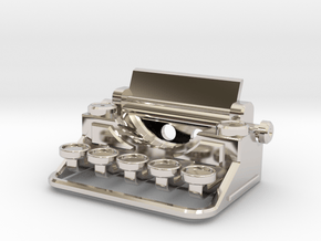 Typewriter Pendant in Platinum