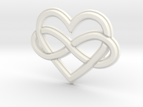 Polyamory Charm in White Processed Versatile Plastic
