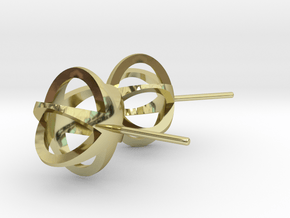 3D STAR GLITZ STUD EARRINGS in 18k Gold Plated Brass