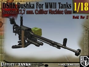 1-18 DSHK Dushka For WWII Tanks in Tan Fine Detail Plastic