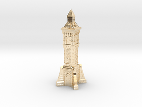 N Gauge Victorian Clock Tower in 14k Gold Plated Brass