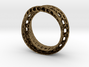 Twistedbond ring 21.2mm in Polished Bronze