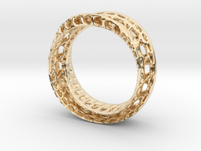 Twistedbond ring 21.2mm in 14k Gold Plated Brass