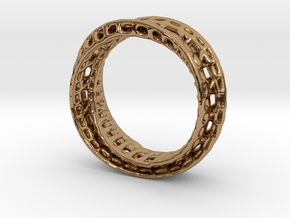 Twisted Bond Ring 18,5mm in Polished Brass