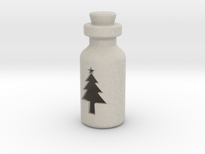 Small Bottle (Christmas Tree) in Natural Sandstone