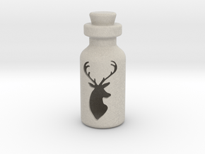 Small Bottle (deer Head) in Natural Sandstone