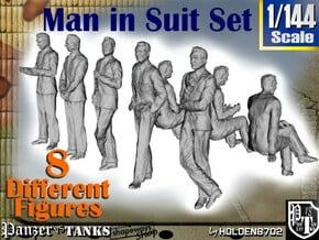 1-144 Man In Suit SET in Tan Fine Detail Plastic