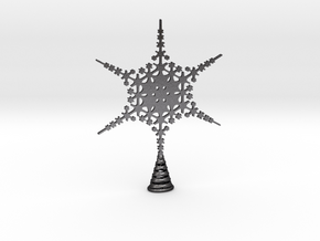 XLarge Sparkle Snow Star - Tree Top - HP4-XL in Polished and Bronzed Black Steel