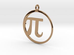 Pi Pendant in Polished Brass