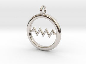 Resistor Symbol Pendant in Platinum
