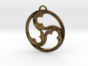 Triskele with rims in Polished Bronze