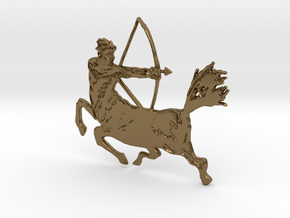 Centaur with bow in Polished Bronze