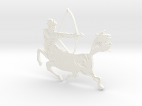 Centaur with bow in White Processed Versatile Plastic