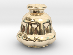 Potion Bottle #3 in 14k Gold Plated Brass