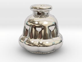 Potion Bottle #3 in Rhodium Plated Brass