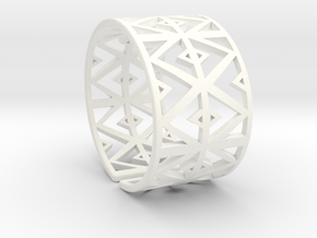 Patterned Cuff Detail 2 in White Processed Versatile Plastic