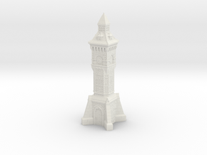 28mm/32mm scale Victorian clock Tower in White Natural Versatile Plastic