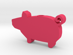 DRAW HC ornament - piggy in Pink Processed Versatile Plastic