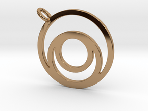 Nested Circles Pendant in Polished Brass
