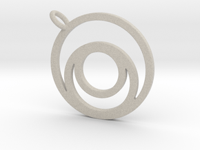 Nested Circles Pendant in Natural Sandstone