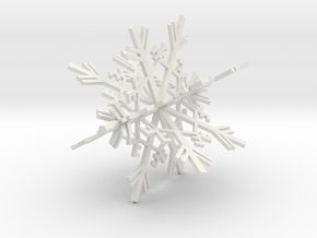 Snowflake Ornament in White Natural Versatile Plastic