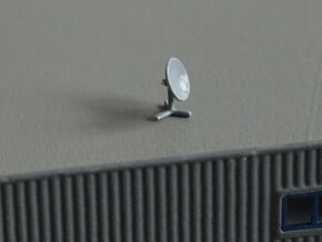 N Scale 10x Satellite Dish in Gray Fine Detail Plastic